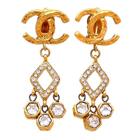 chanel earrings cc logo knockoffs|chanel cc earrings real.